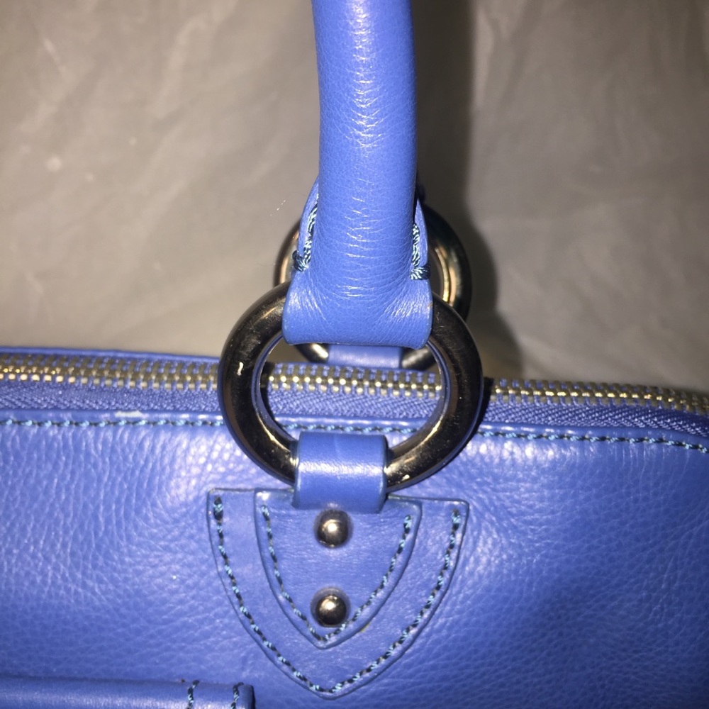 Marc Jacobs  Rare Leather Blue Tote made in Italy - Picture 8 of 10